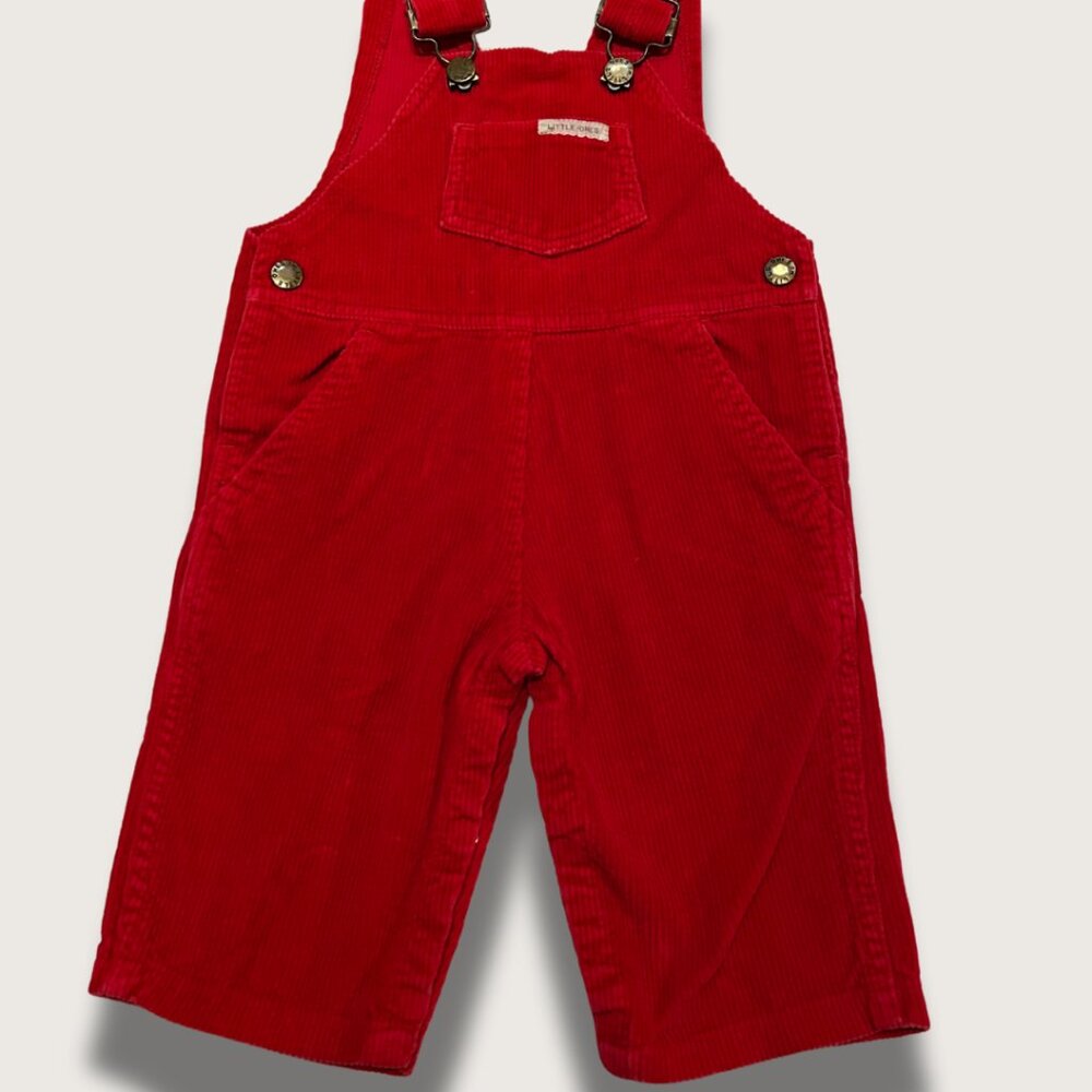 Vintage Little Ones - Corduroy Overalls (Red)